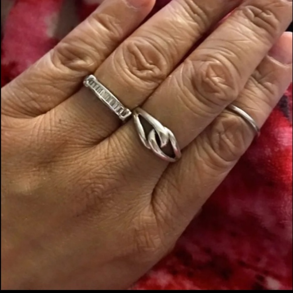 Love knot infinity sterling silver 925 size 8
